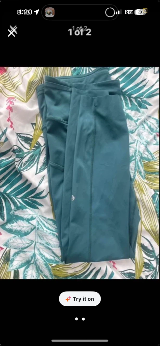 Lululemon Teal High-Rise Leggings Size 12 - photo 2