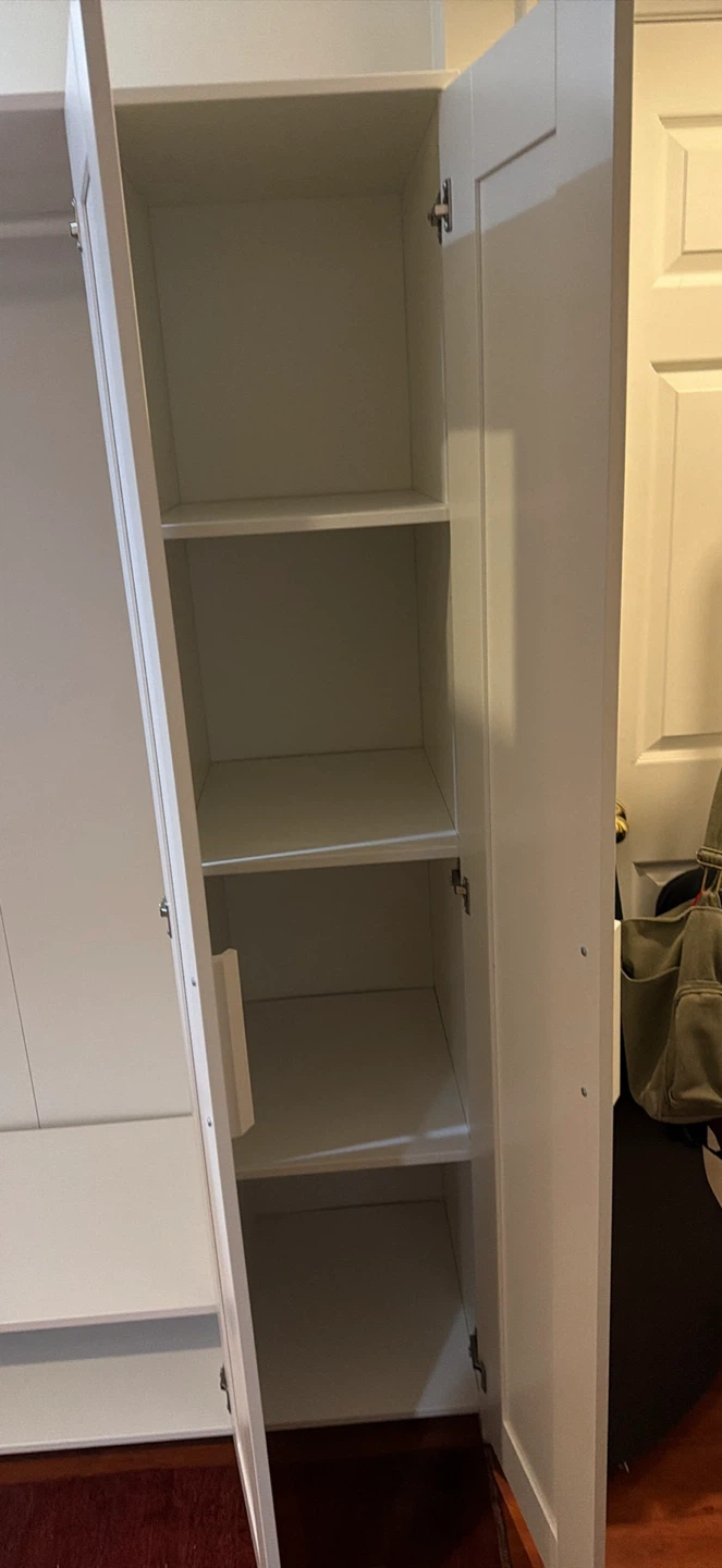 White 3-Door Wardrobe with Mirror - photo 3