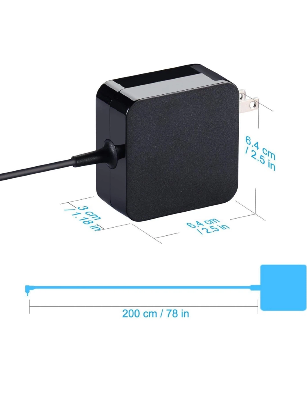 Black Power Adapter with Cable - photo 2