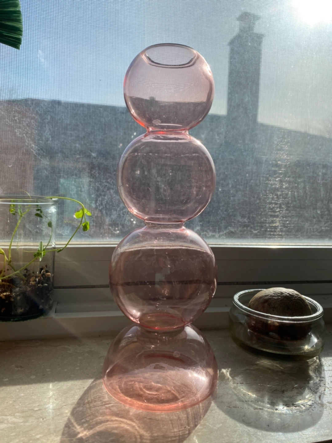Pink Glass Bud Vase