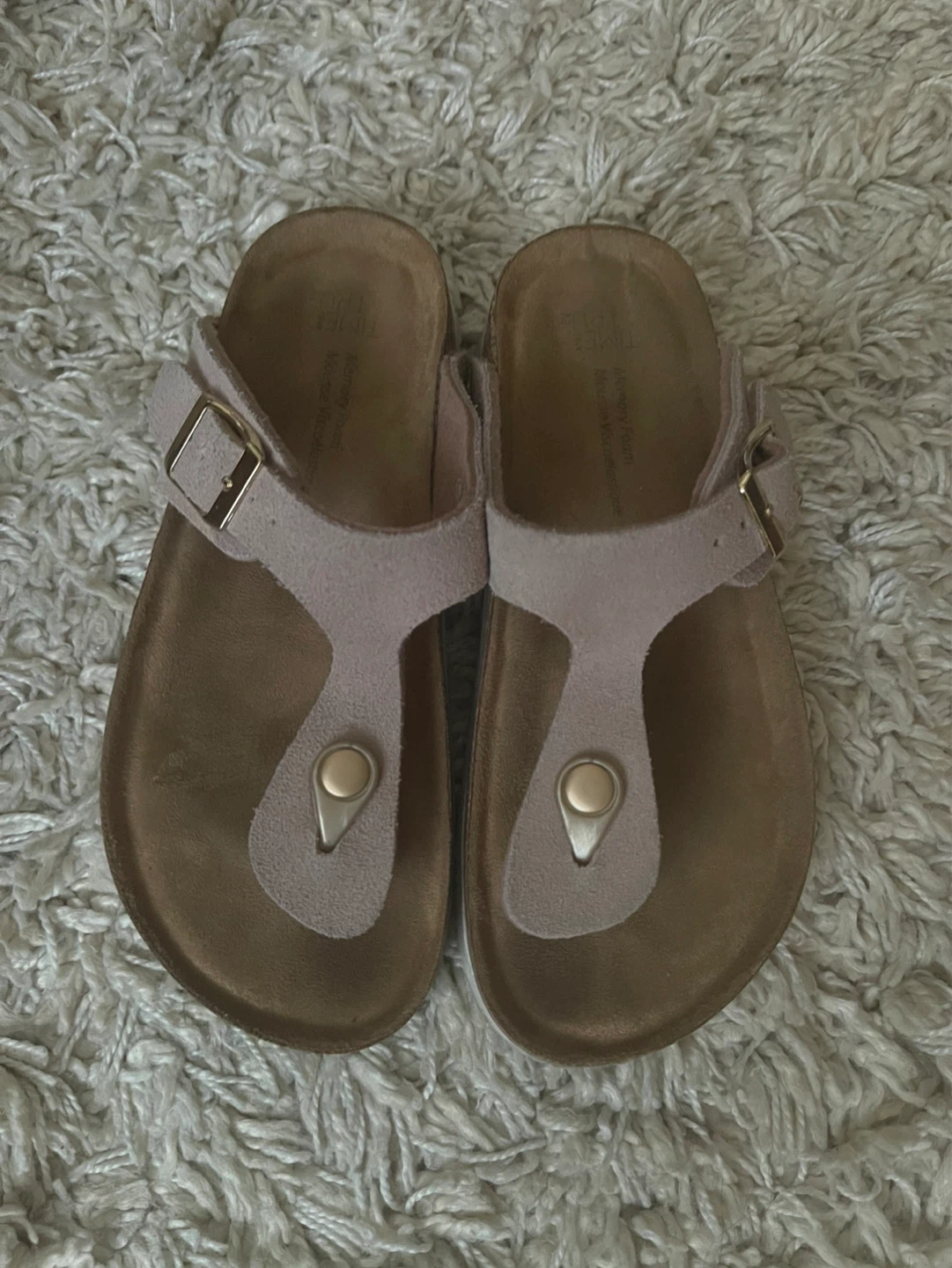 Time and Tru Pink Suede Thong Sandals - Size 6 - photo 2