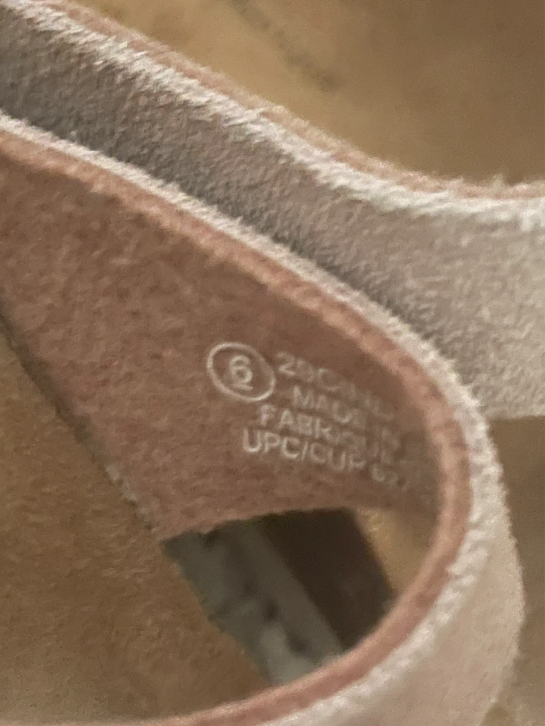 Time and Tru Pink Suede Thong Sandals - Size 6