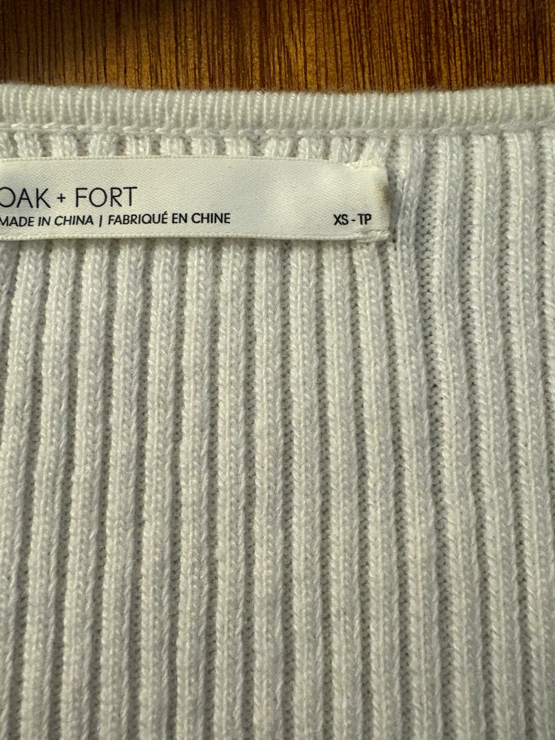 Oak + Fort Ribbed Square Neck Sweater XS-TP - photo 3