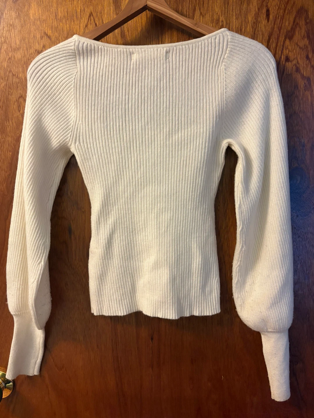 Oak + Fort Ribbed Square Neck Sweater XS-TP - photo 2