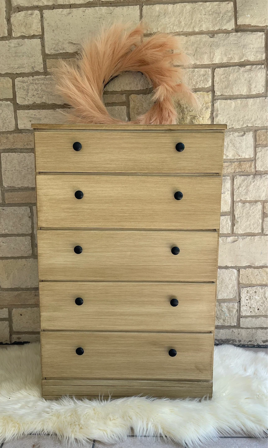 5 drawers dresser redone faux Pottery Barn Dupe