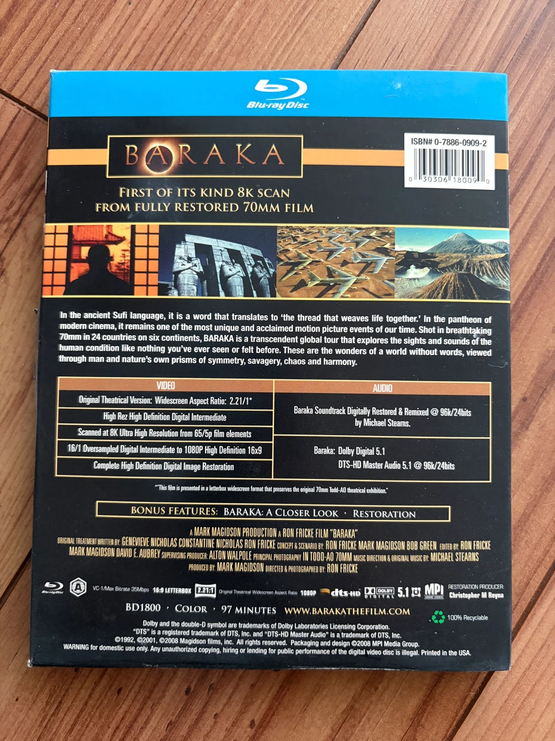 Baraka Blu-ray Disc: First of Its Kind 8K Scan - photo 2