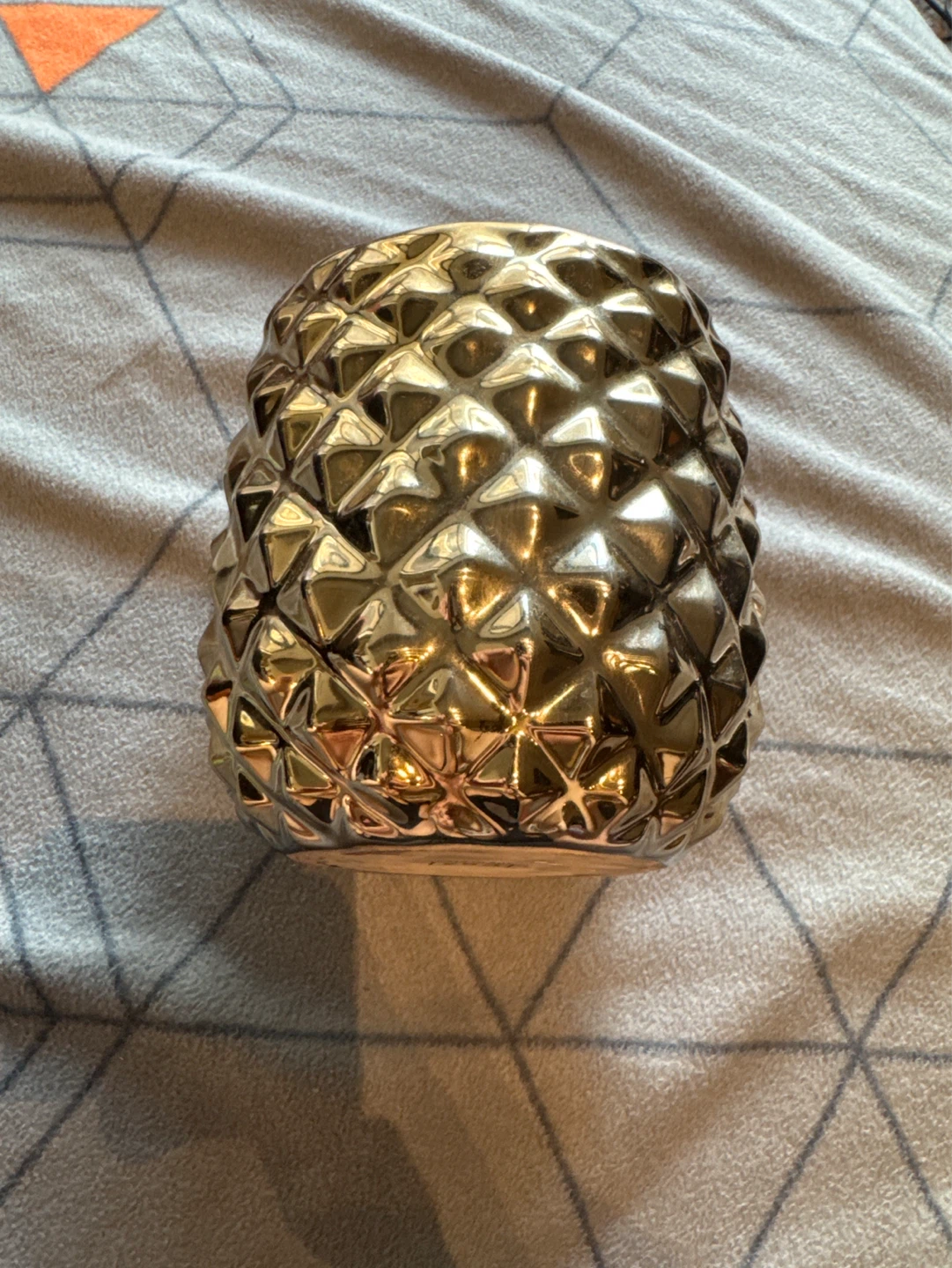 CB2 Gold Geometric Vase
