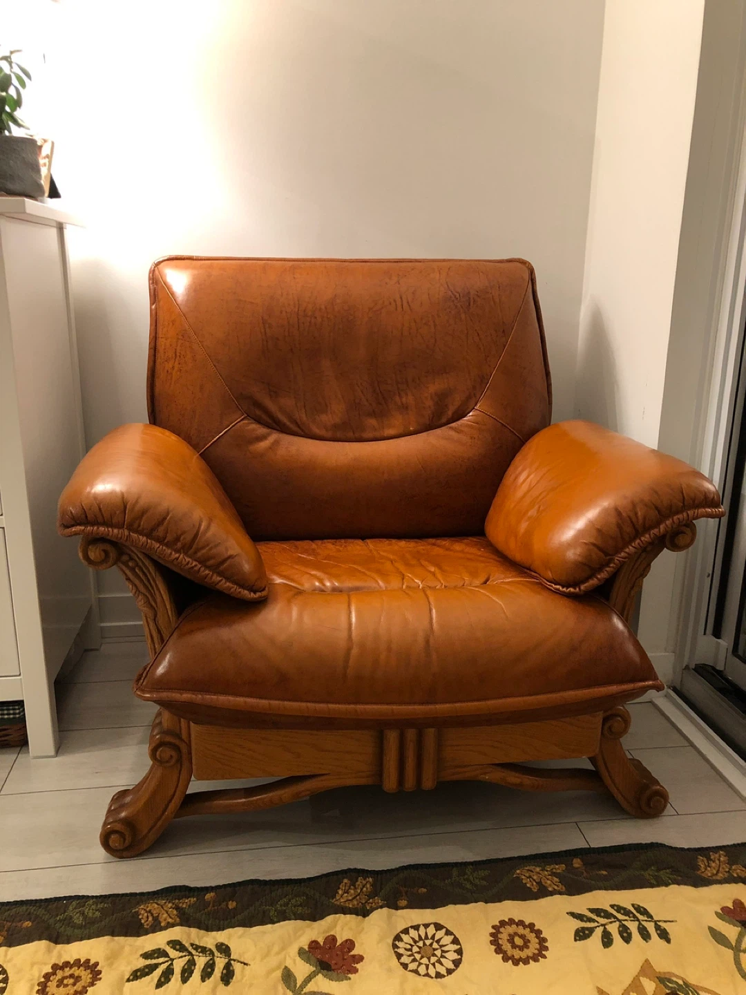 Brown Leather Armchair