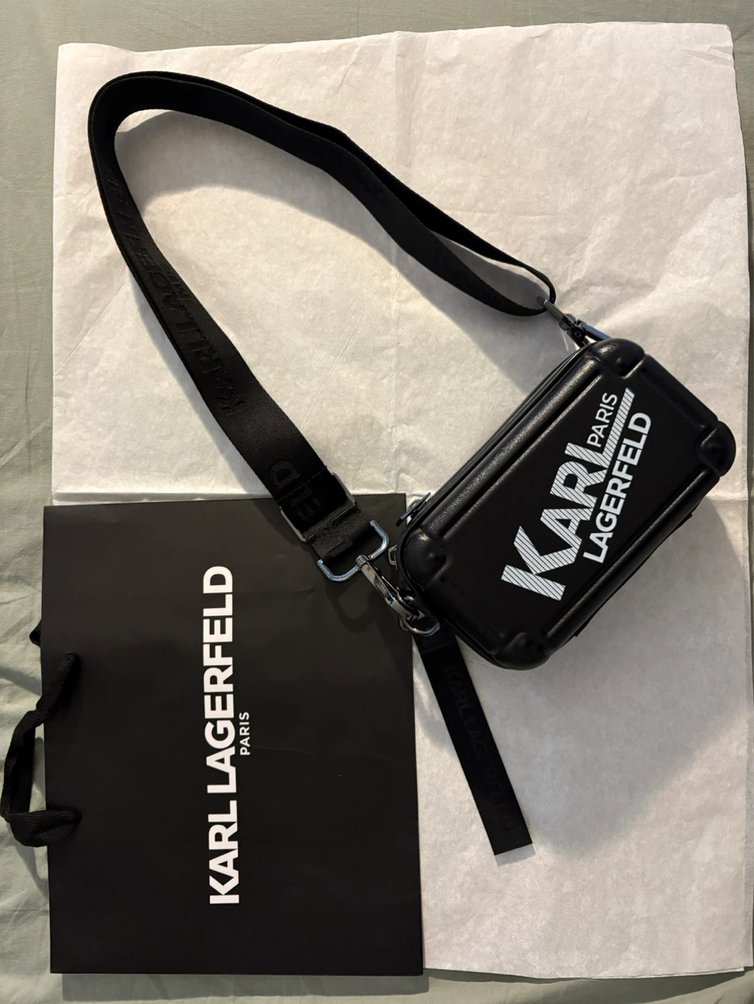 Karl Lagerfeld Mini Trunk Bag Black