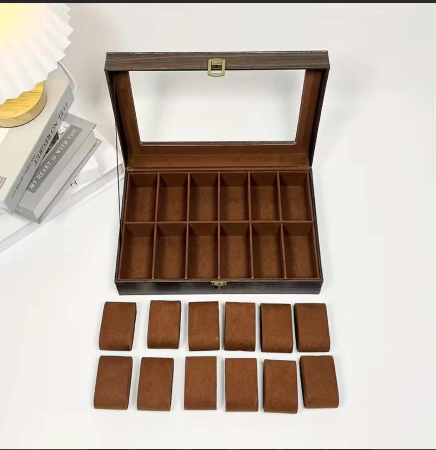 Wooden Watch Box Organizer with 12 Grids - photo 2