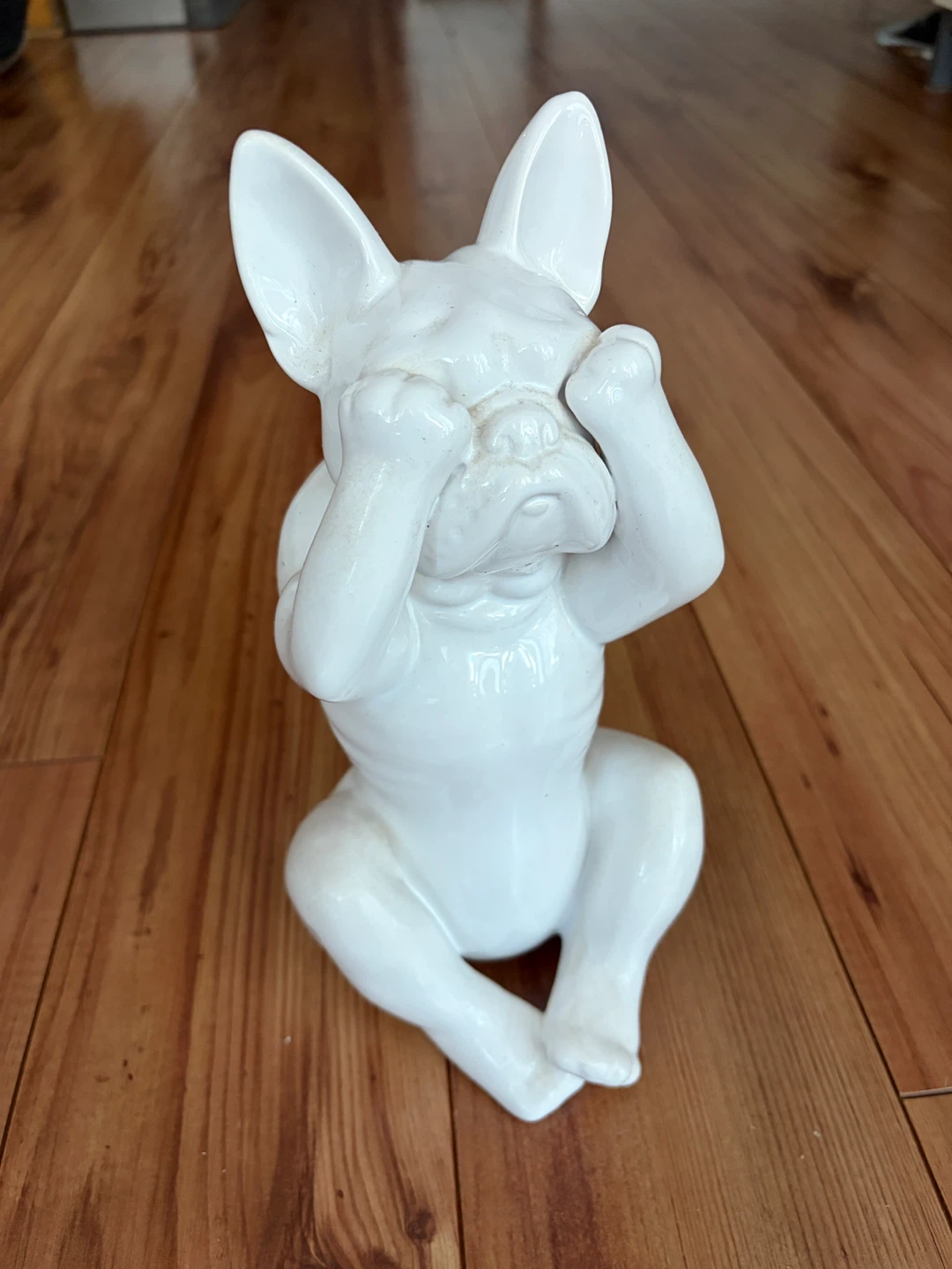 White Frenchie French Bulldog Figurine