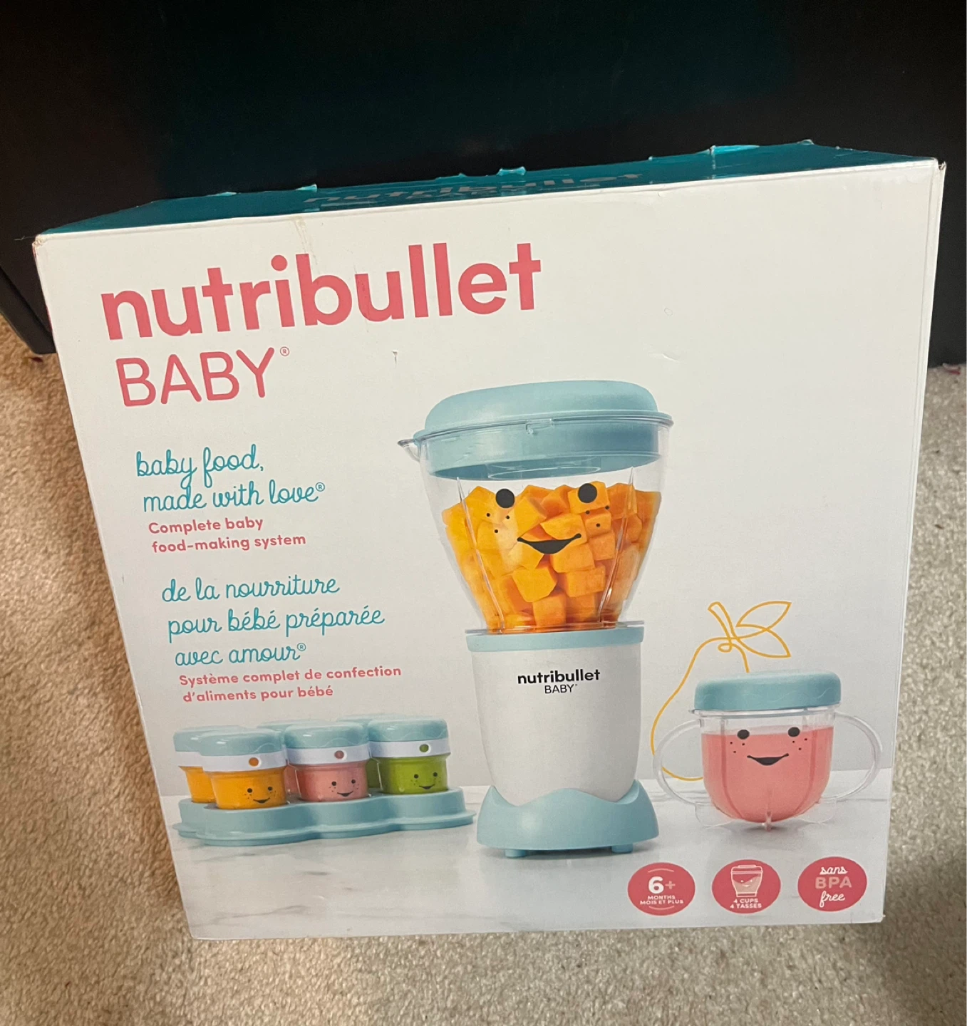 Nutribullet baby food blender + storage containers