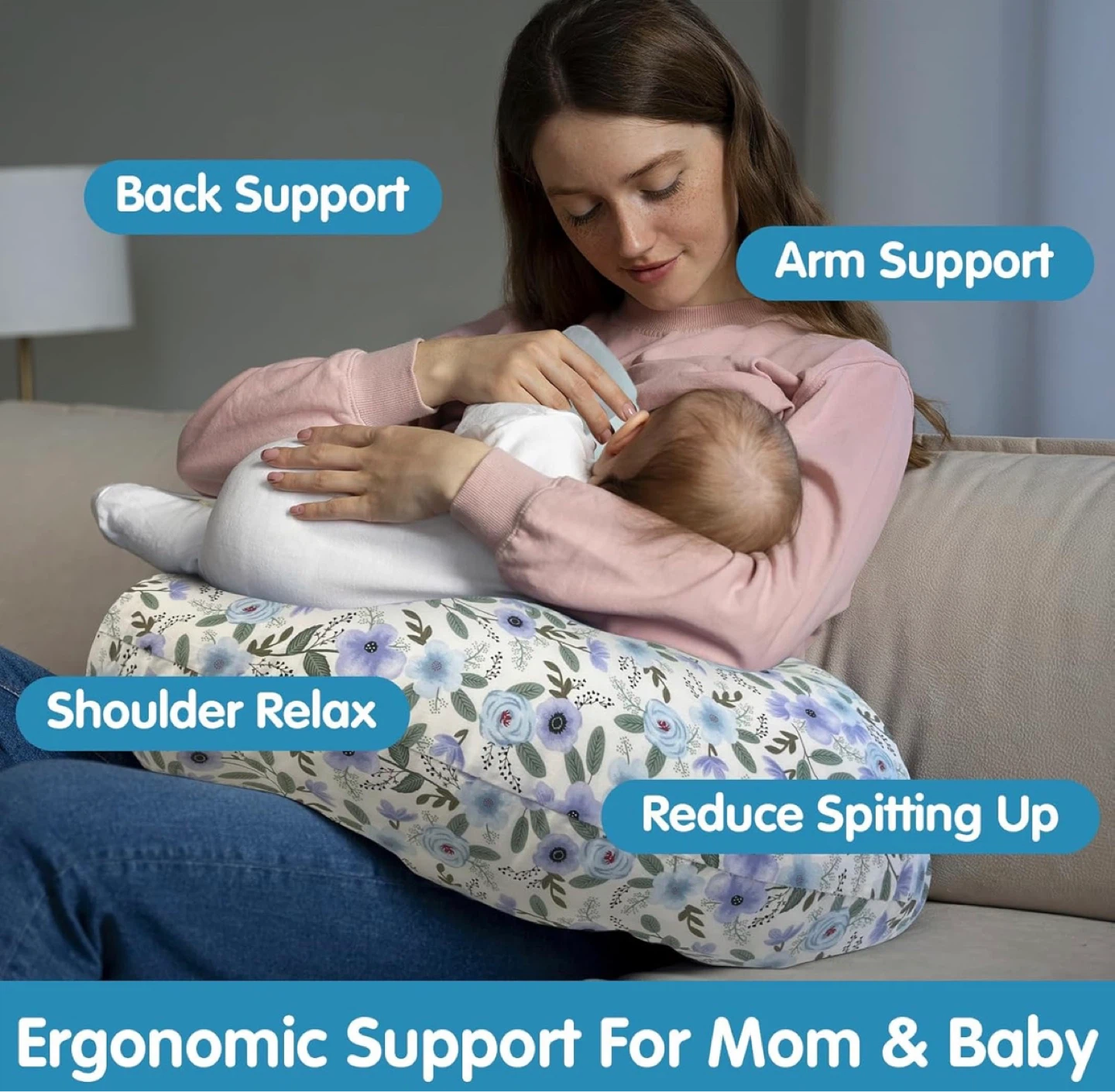 Floral Breastfeeding nursing pillow - photo 2