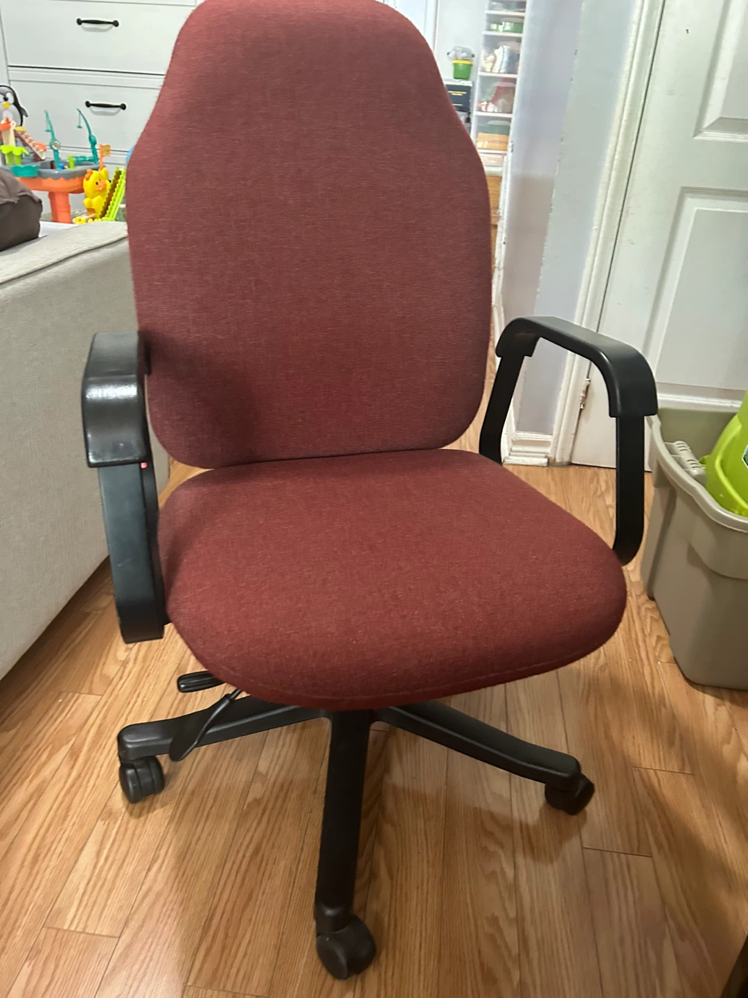 Office Chair - Burgundy Fabric
