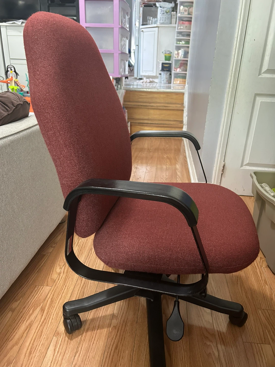 Office Chair - Burgundy Fabric - photo 2