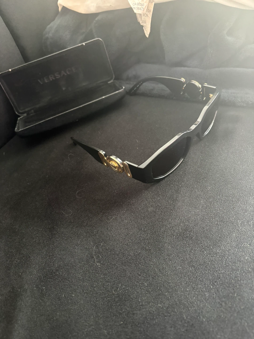 Versace Black Sunglasses with Gold Medusa Details - photo 2