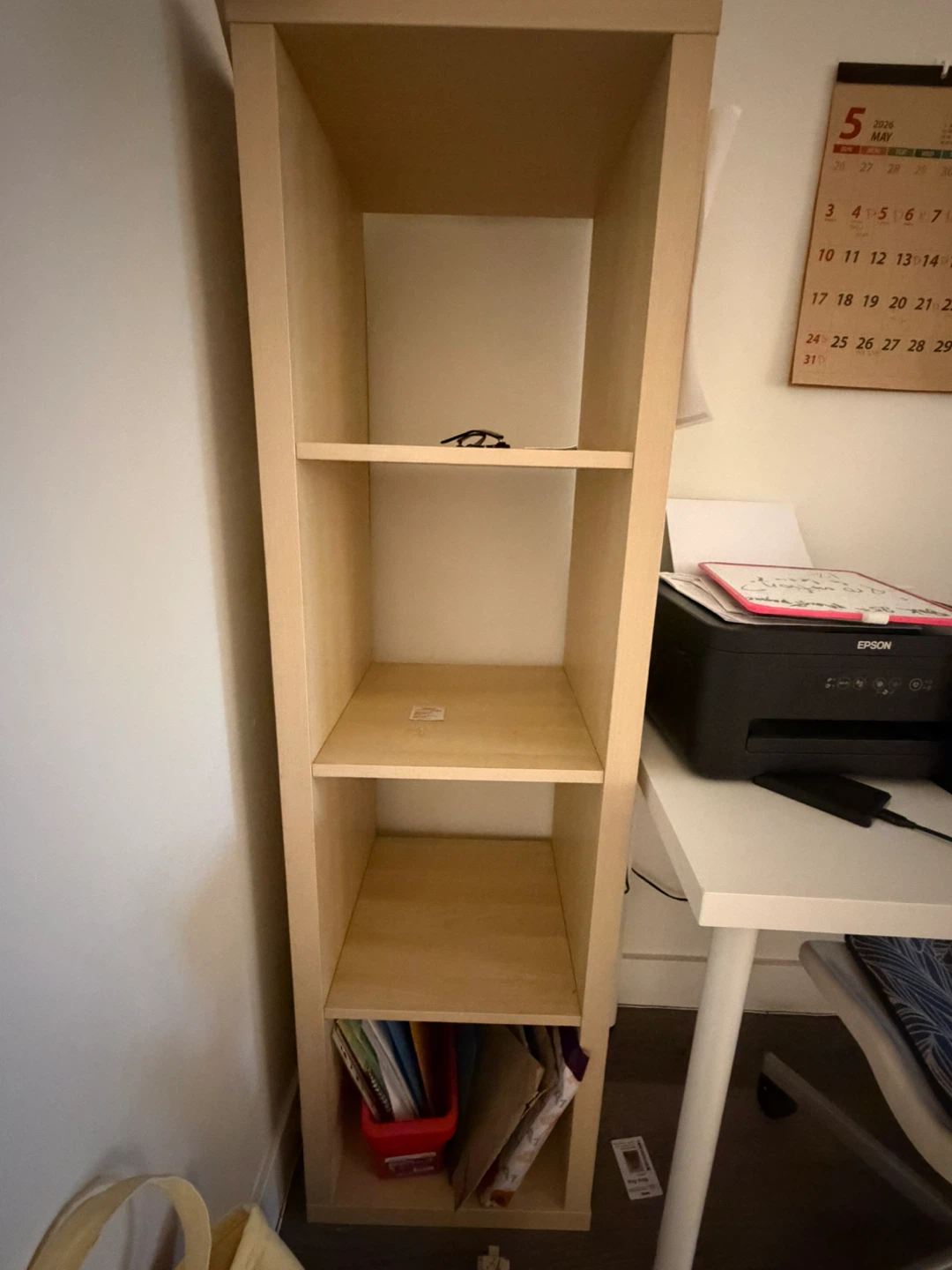 Wooden Shelf Unit plus Ikea study table with free chair - photo 2