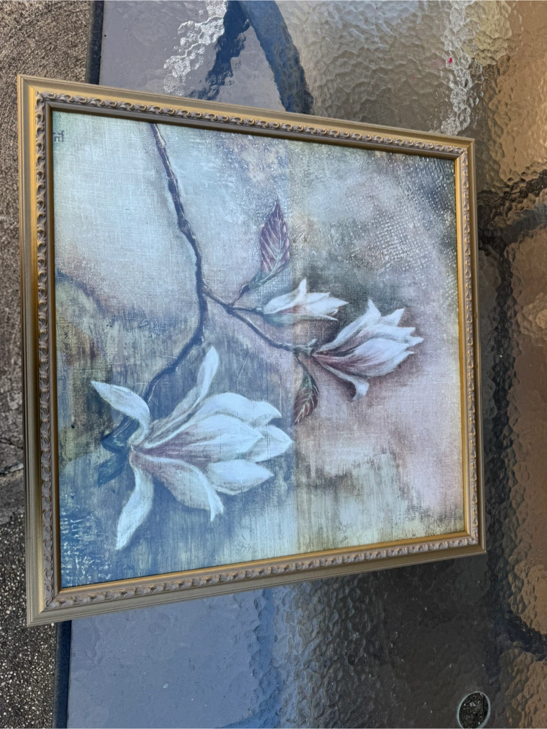 Burlap Magnolia I by Tina Chaden – 24x24 Wall Art Framed - photo 2