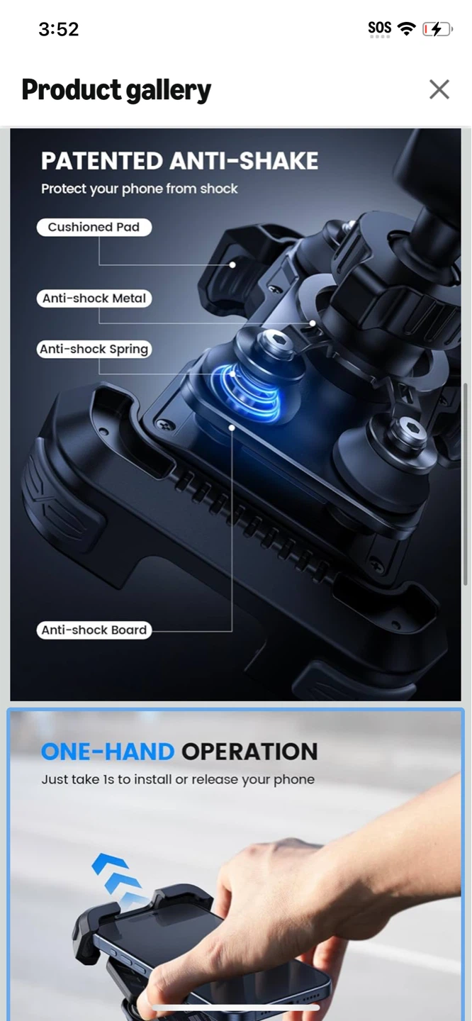 New-Lamicall Motorcycle Phone Mount - photo 4