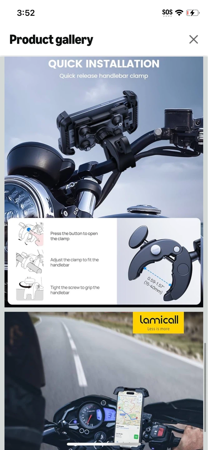 New-Lamicall Motorcycle Phone Mount - photo 2