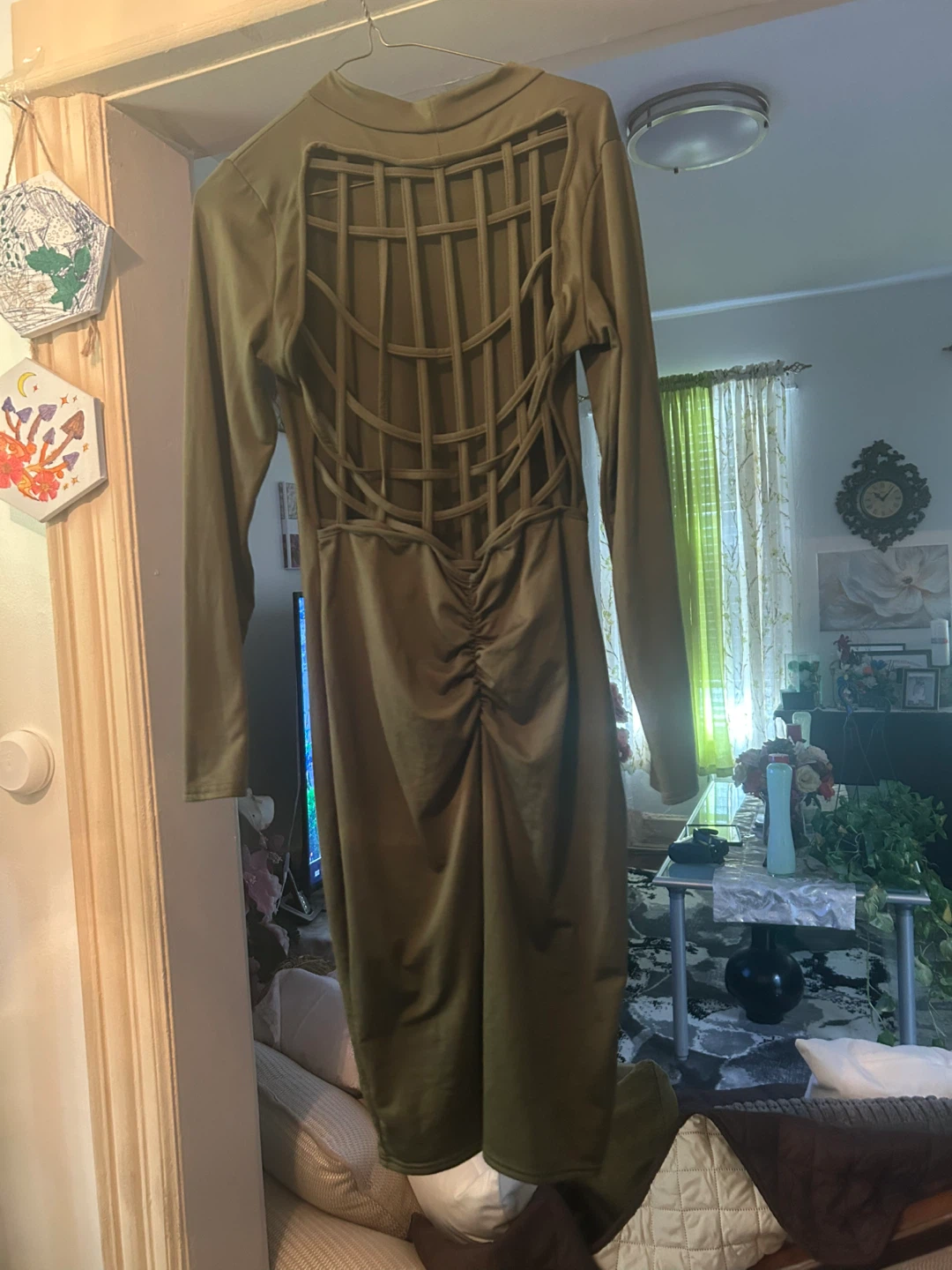 Women's Long Sleeve Cutout Back Dress - photo 3