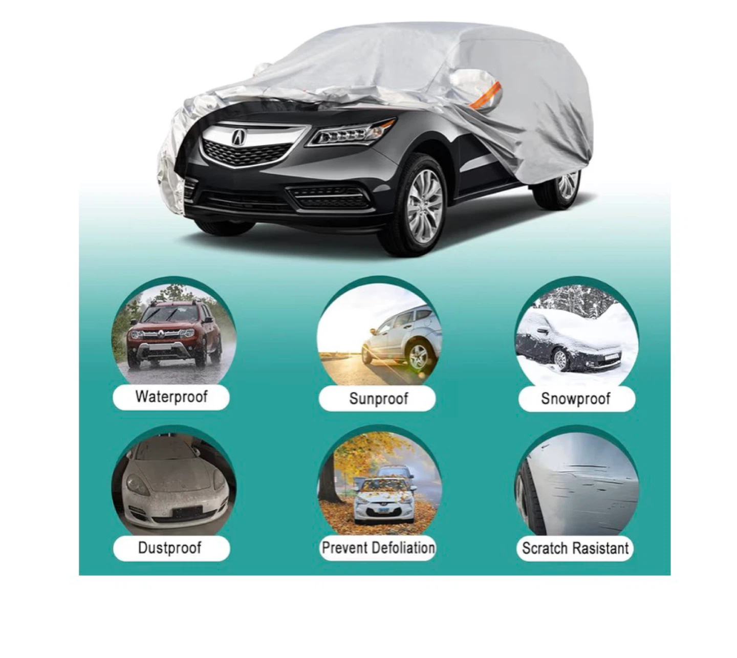 GUNHYI 6 Layers SUV Car Cover Custom Fit Toyota 4Runner - photo 3