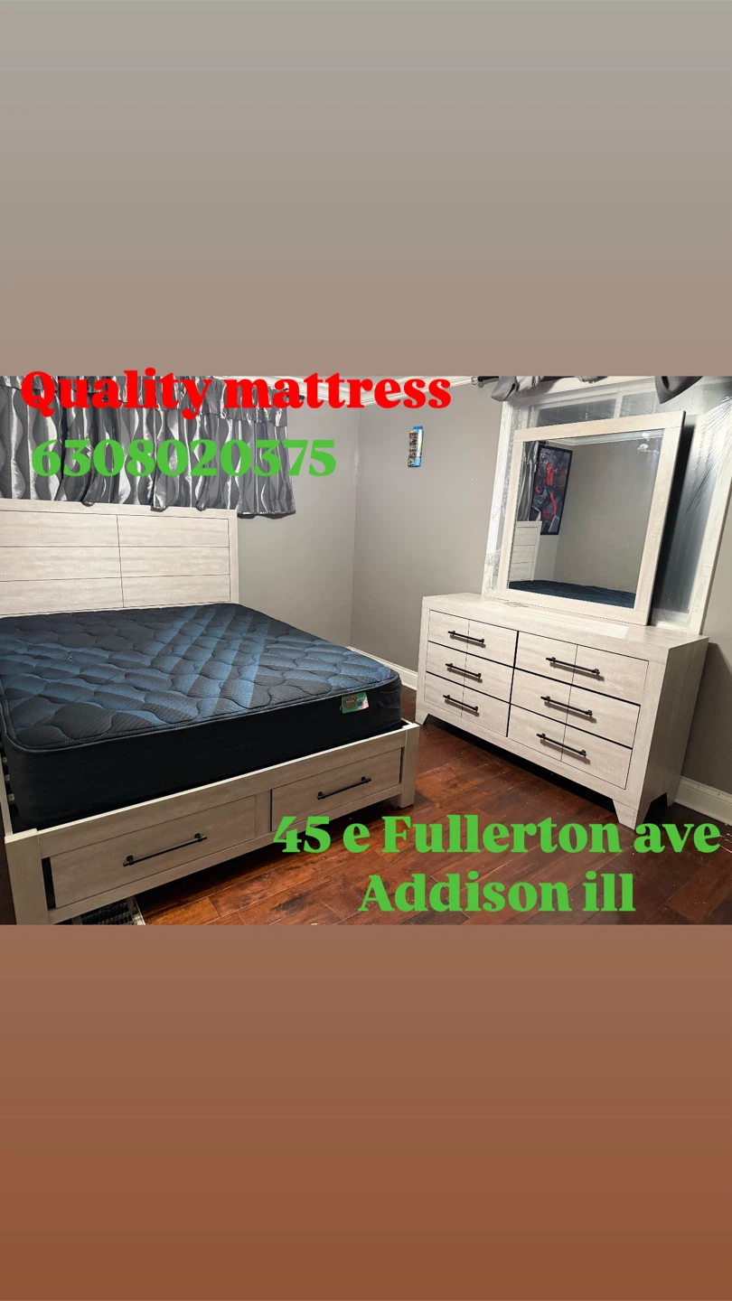 Recámara Queen con Mattress quality Nuevo