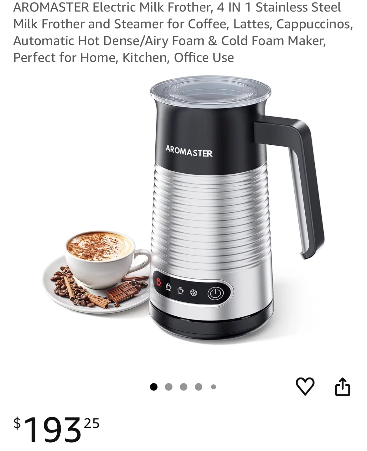 Aromaster Electric Milk Frother and Steamer - photo 3