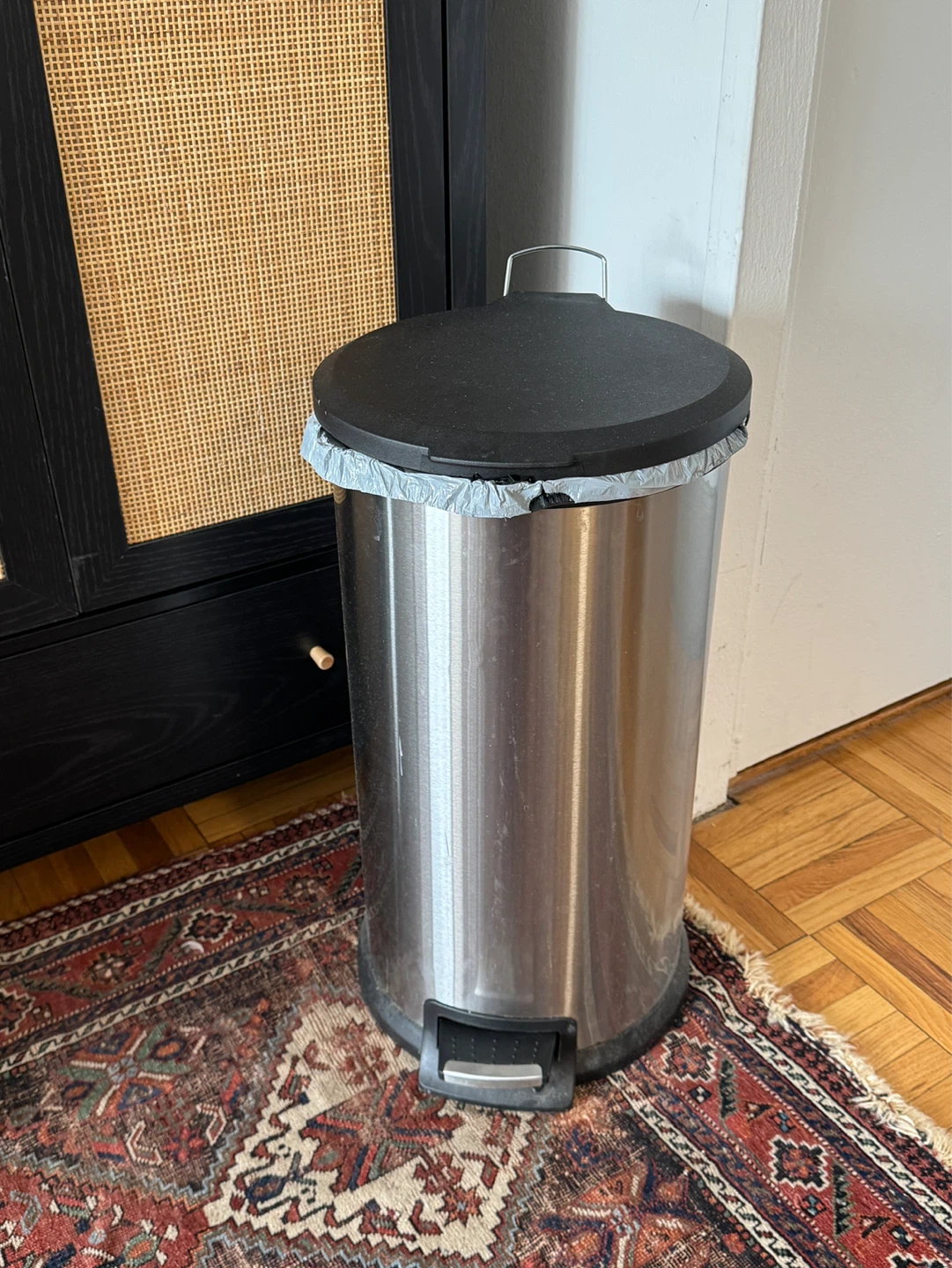 Tall Stainless Steel Step Trash Can