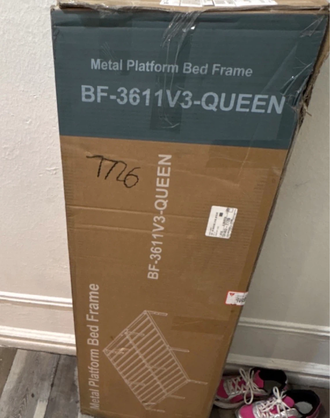 Metal Platform Bed Frame BF-3611V3-QUEEN
