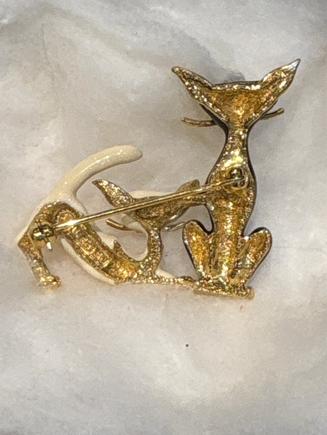 Vintage D’Orlan 22kt gold plated & enamel Brooch - photo 2