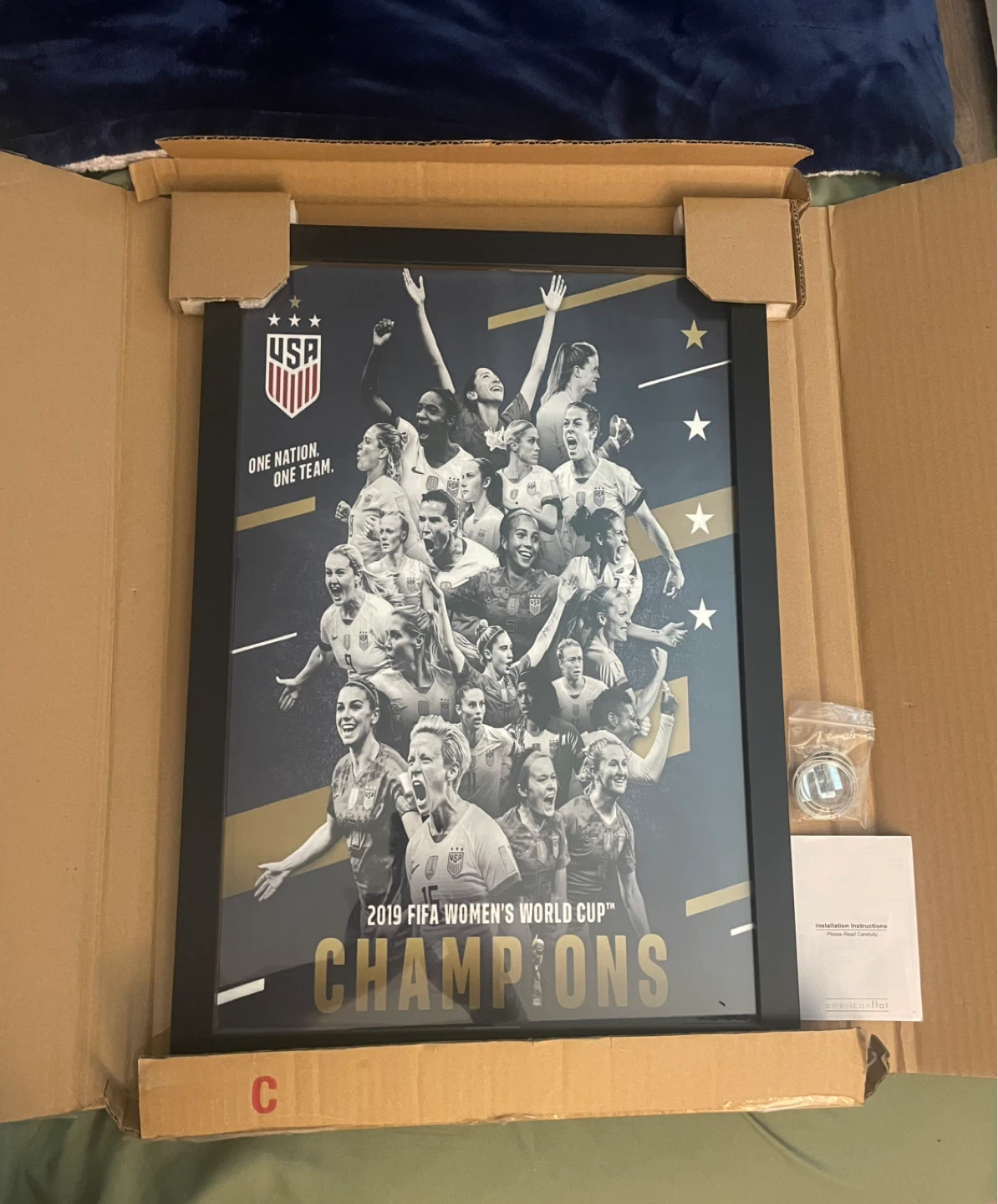 USWNT 2019 Soccer Framed Poster - photo 2