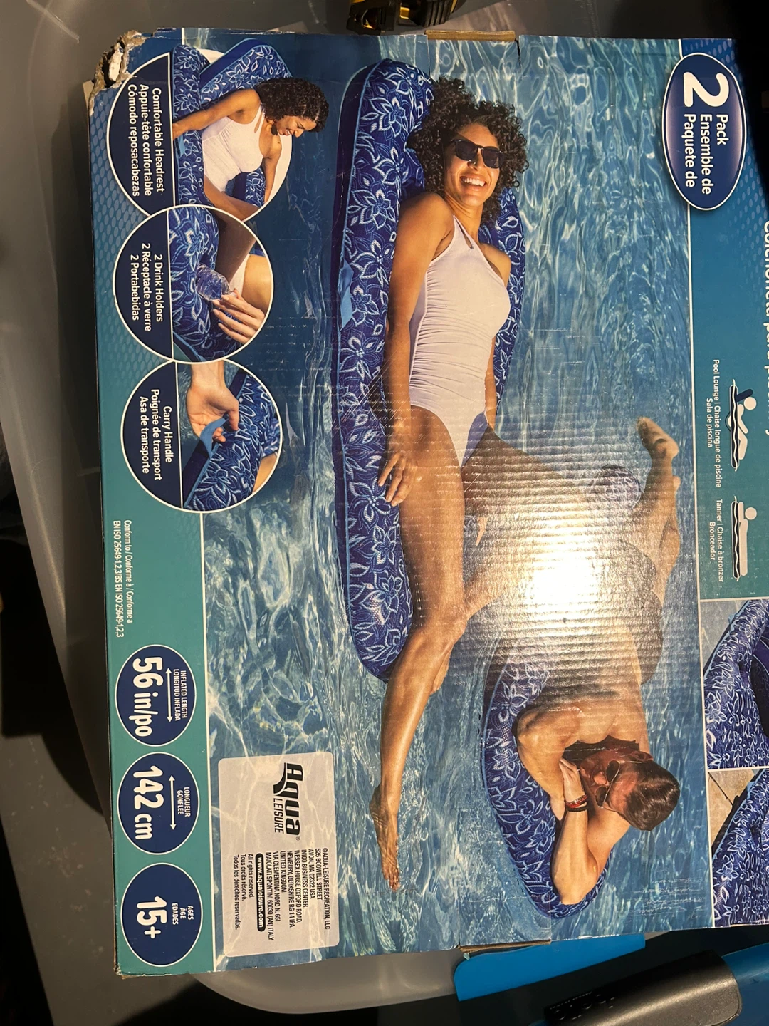 Aqua Leisure 2 Pack Pool Lounges