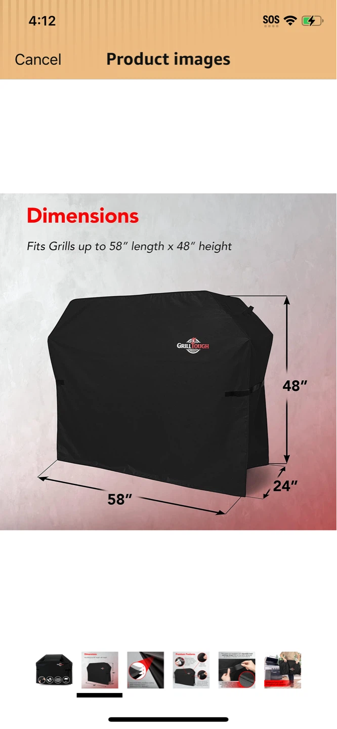 New-GrillTough Black Grill Cover - photo 3