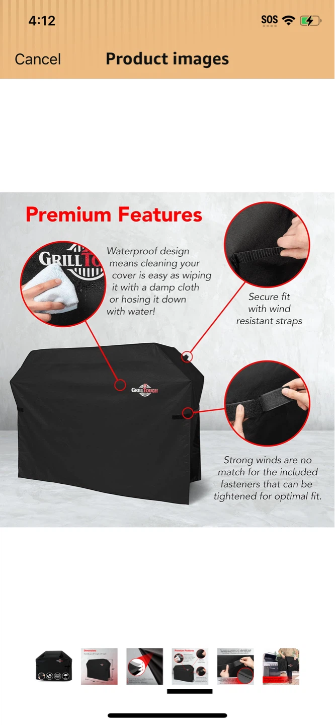 New-GrillTough Black Grill Cover - photo 4