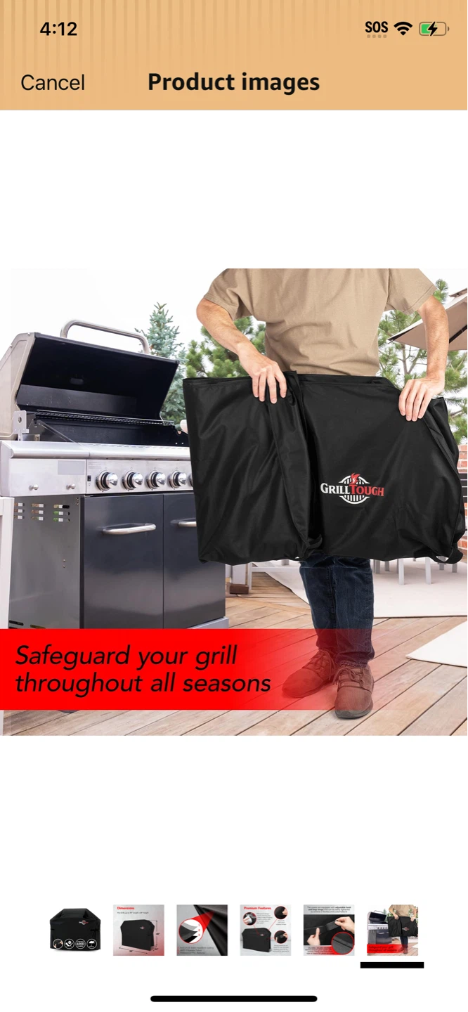 New-GrillTough Black Grill Cover - photo 2