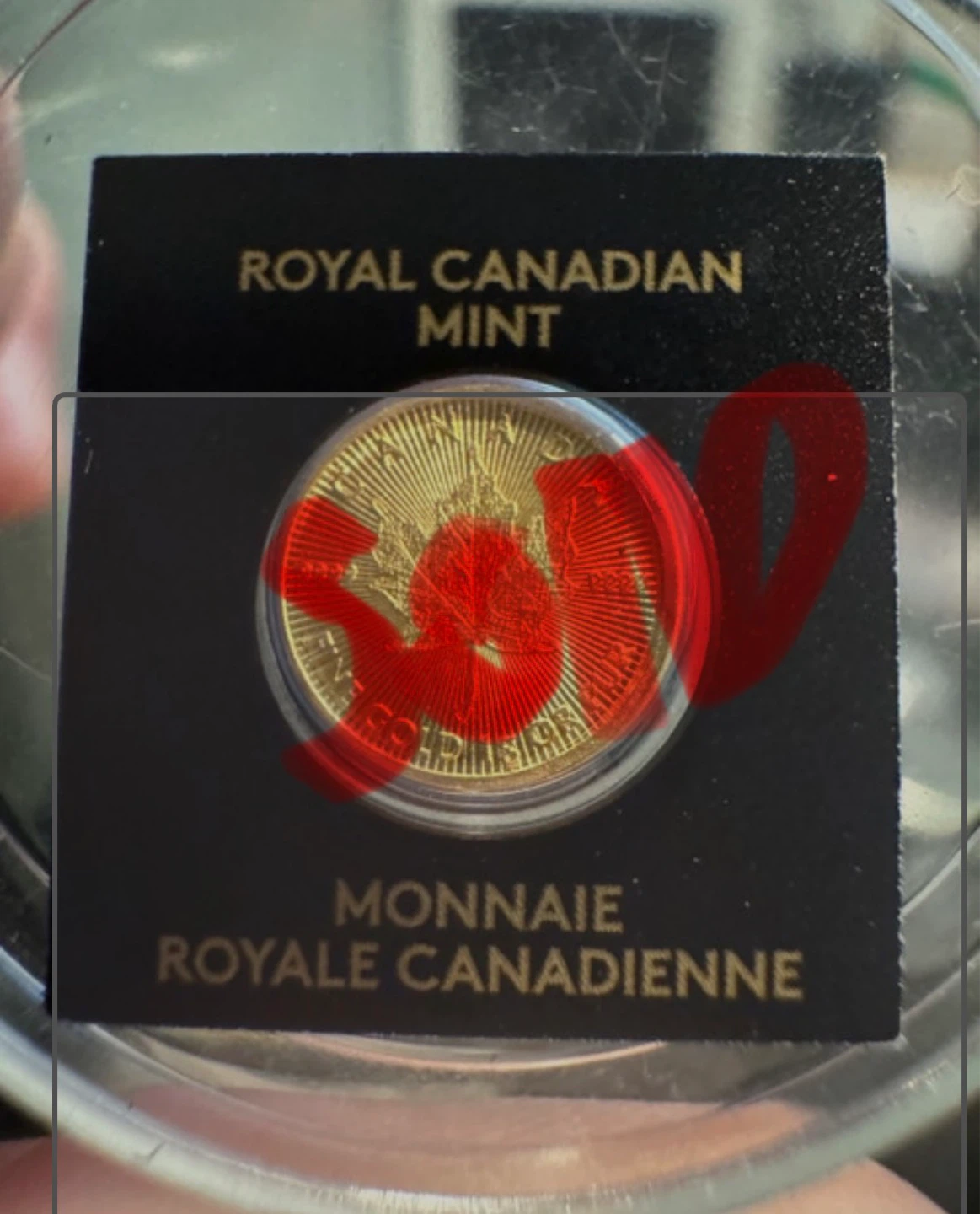 Sold Royal Canadian Mint 1g Fine Gold Coin 2020