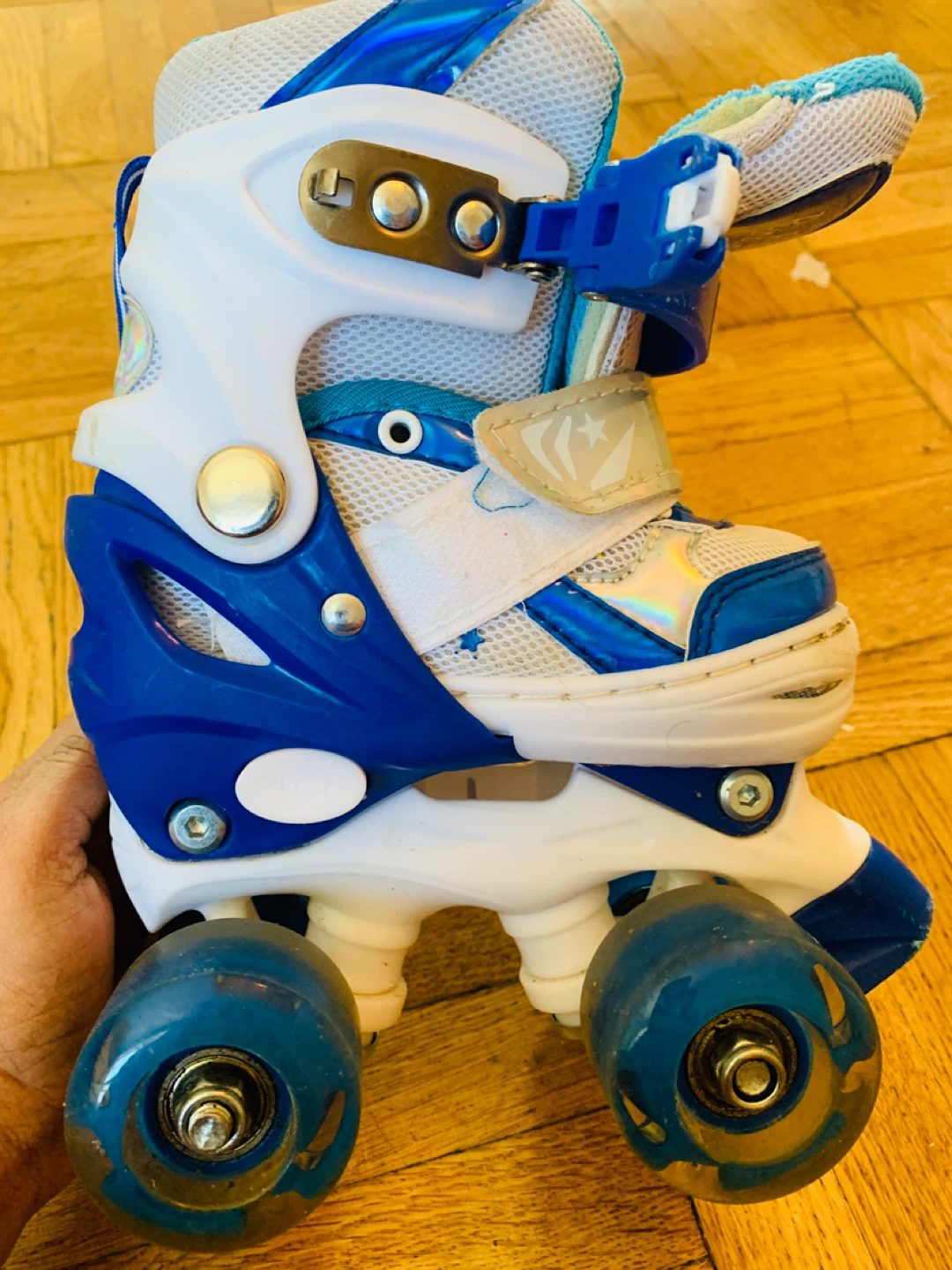 Kids Roller Skates - Blue and White