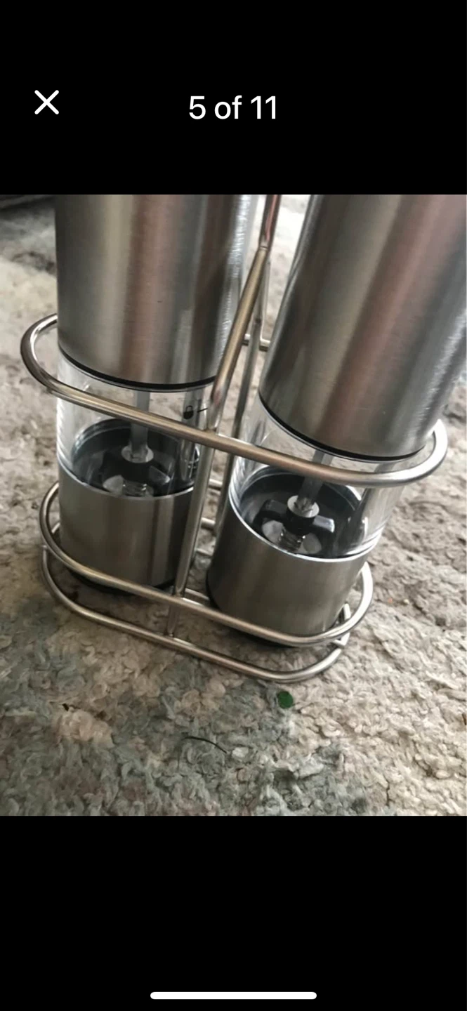 Stainless steel salt and pepper set - photo 4