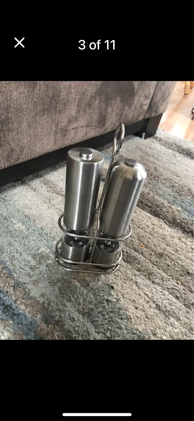 Stainless steel salt and pepper set - photo 2