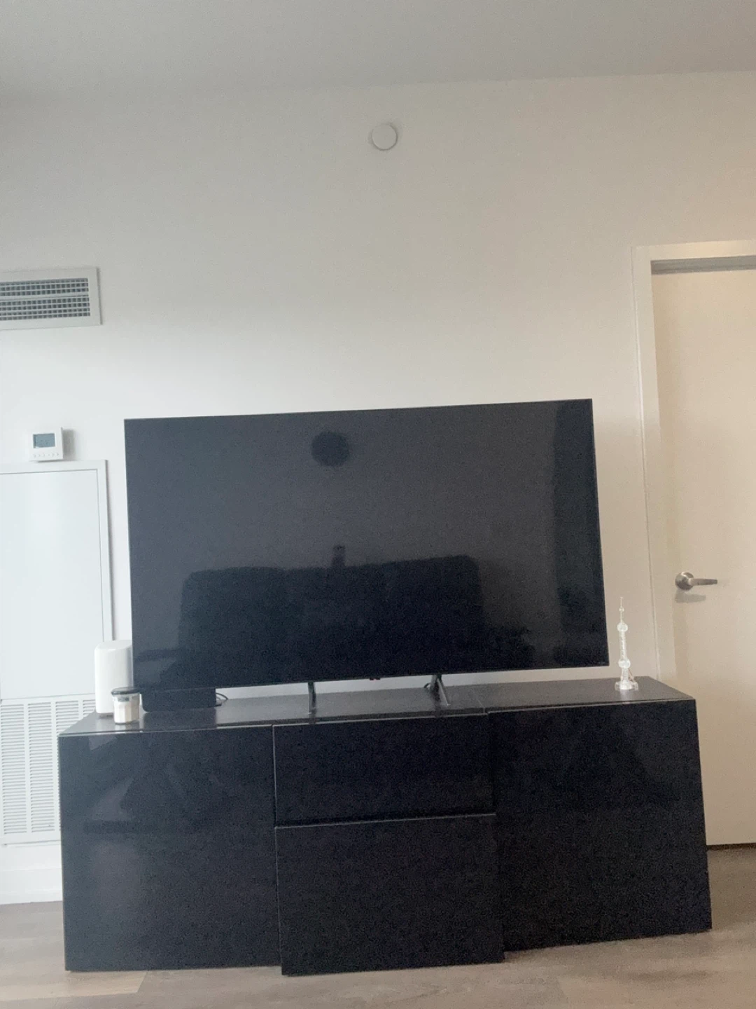 IKEA Black TV Stand with Drawers