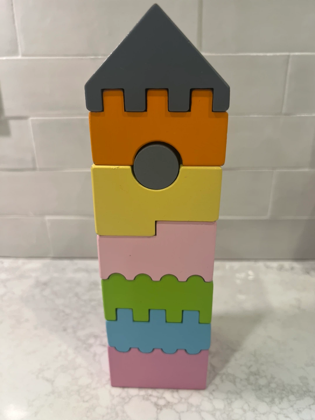 Stacking Castle Wooden Blocks