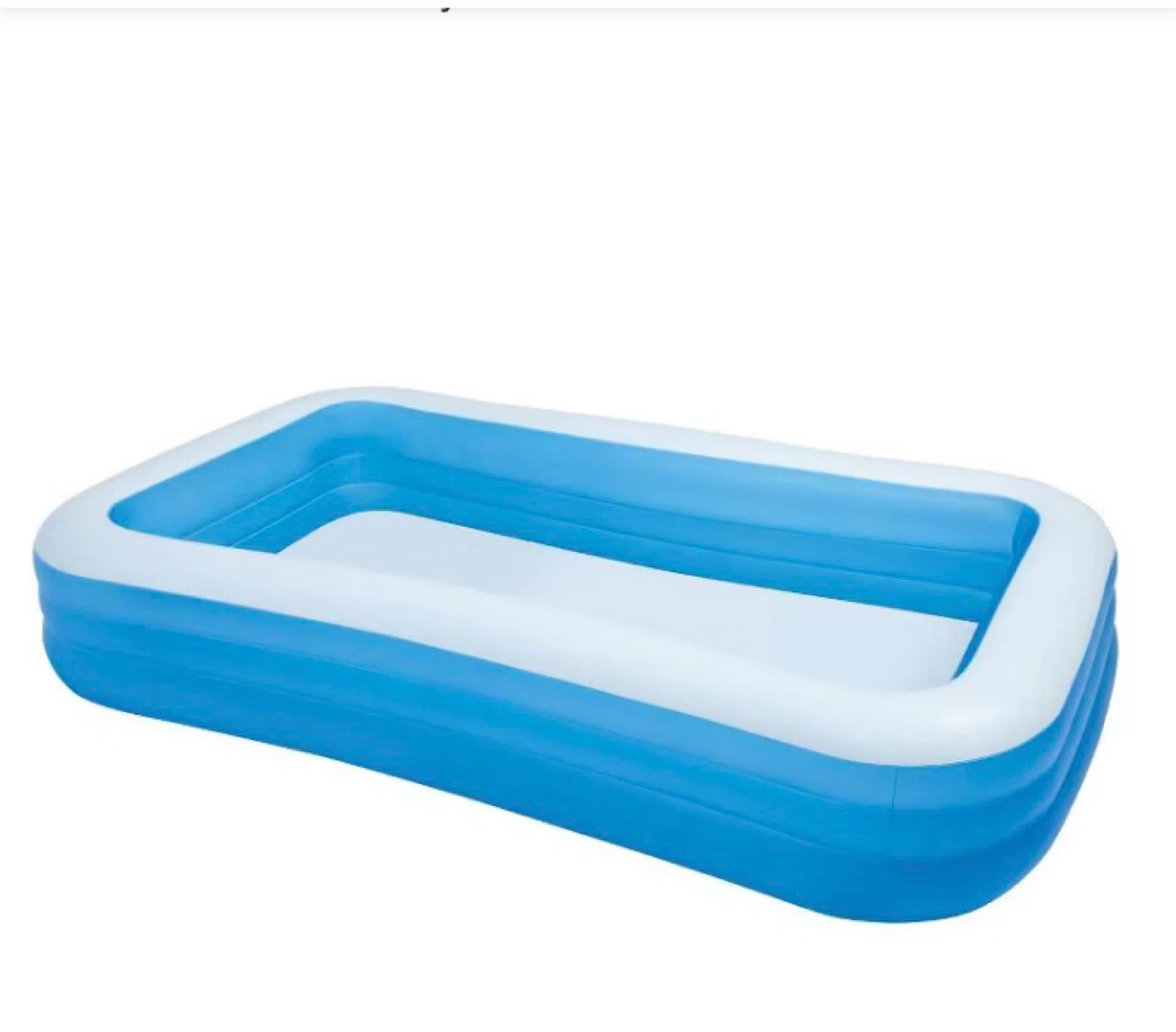 Inflatable Rectangular Pool - Blue & White
