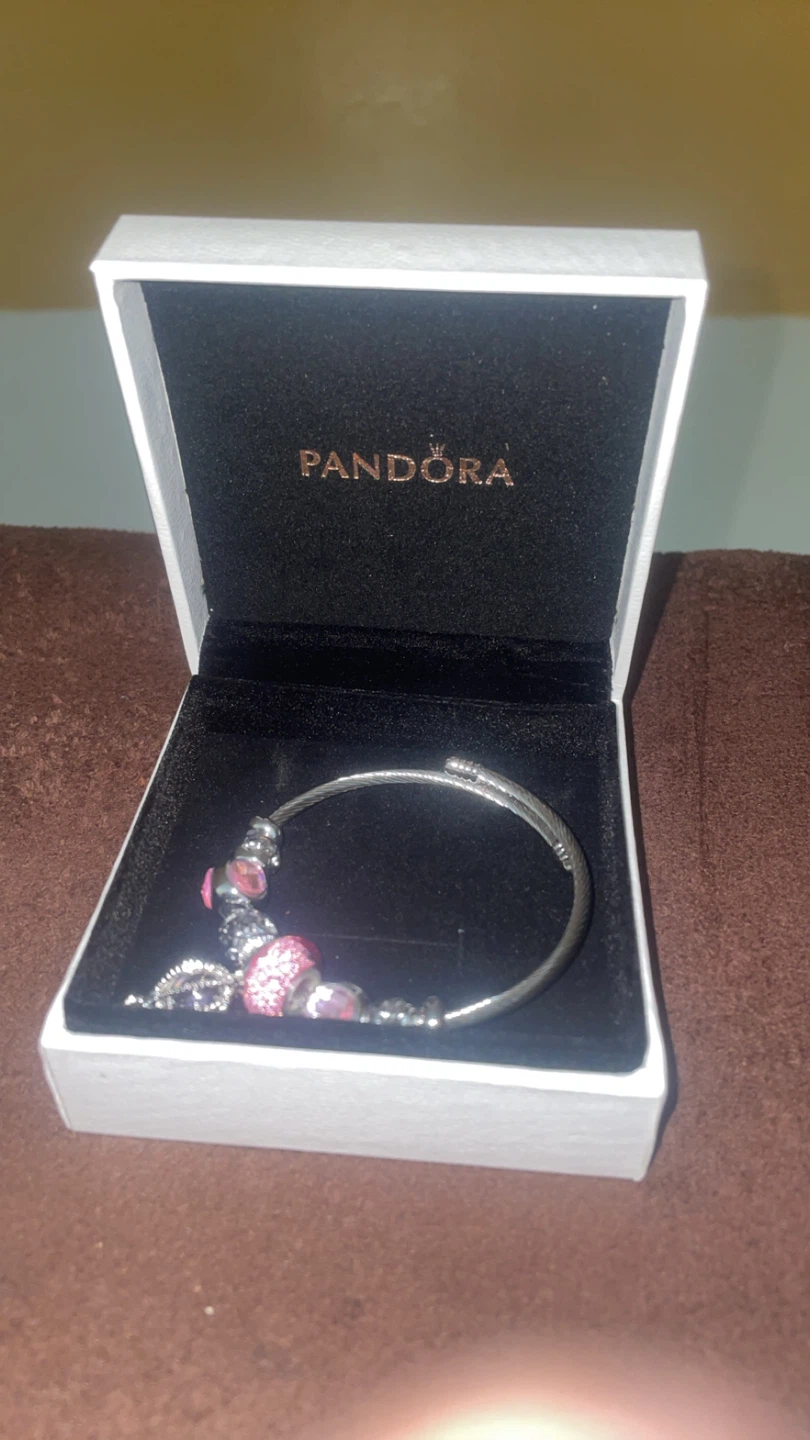 Pandora Charm Bracelet with Pink Charms - photo 2