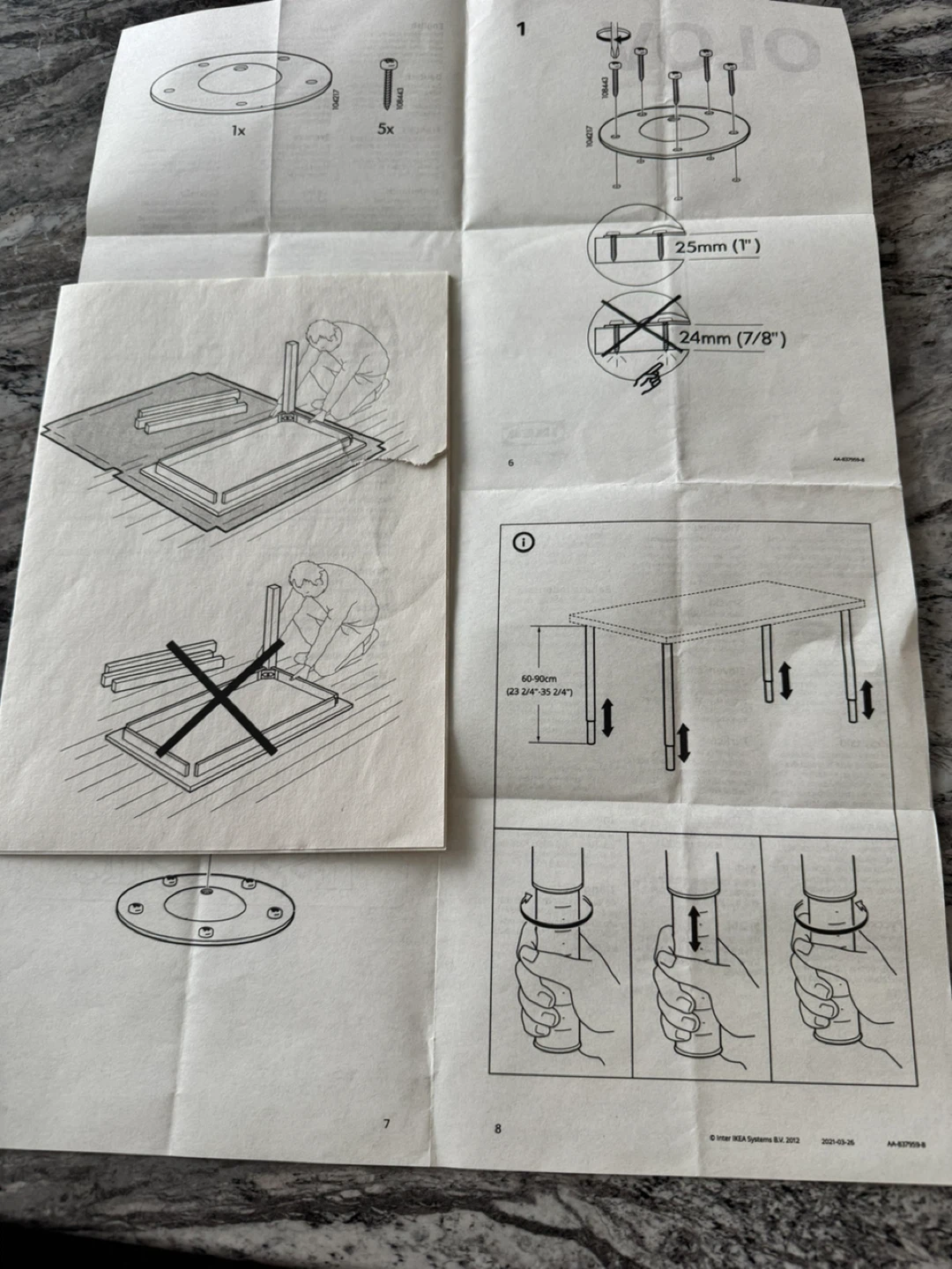 IKEA LAGKAPTEN / OLIV White Table - photo 2