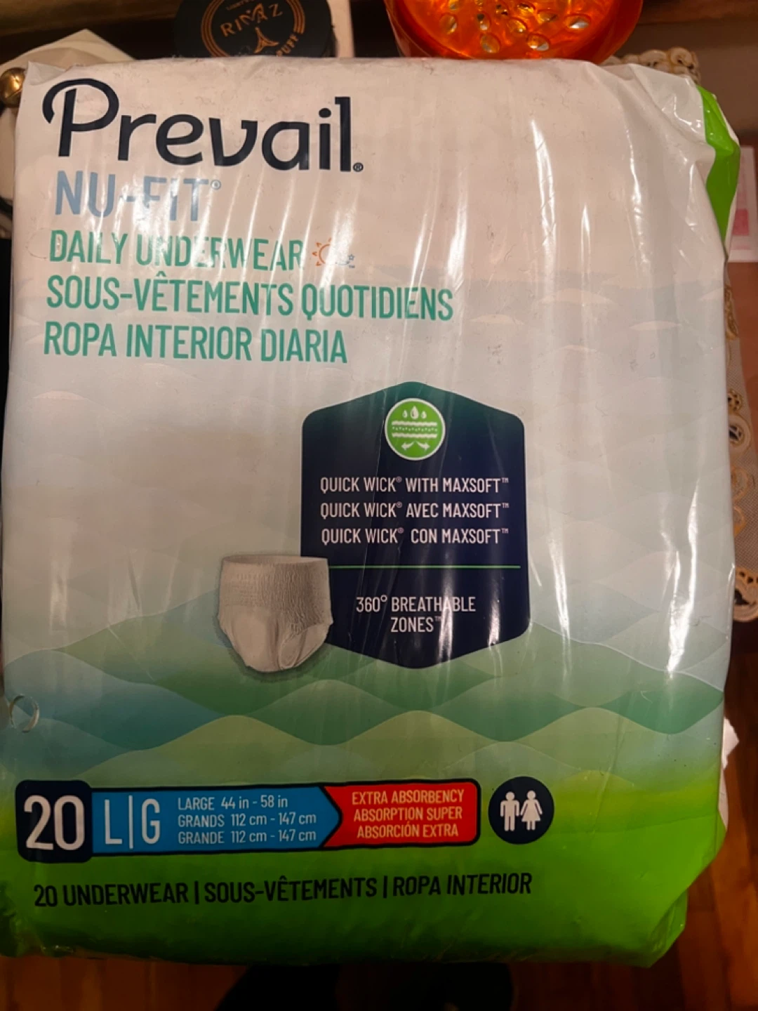 Prevail Nu-Fit Large Daily Underwear - 20 ct - photo 2