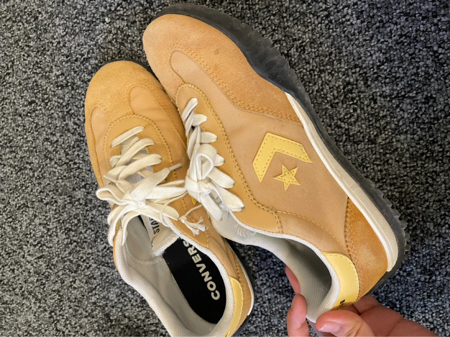 Converse Low Top Sneakers - Tan Suede
