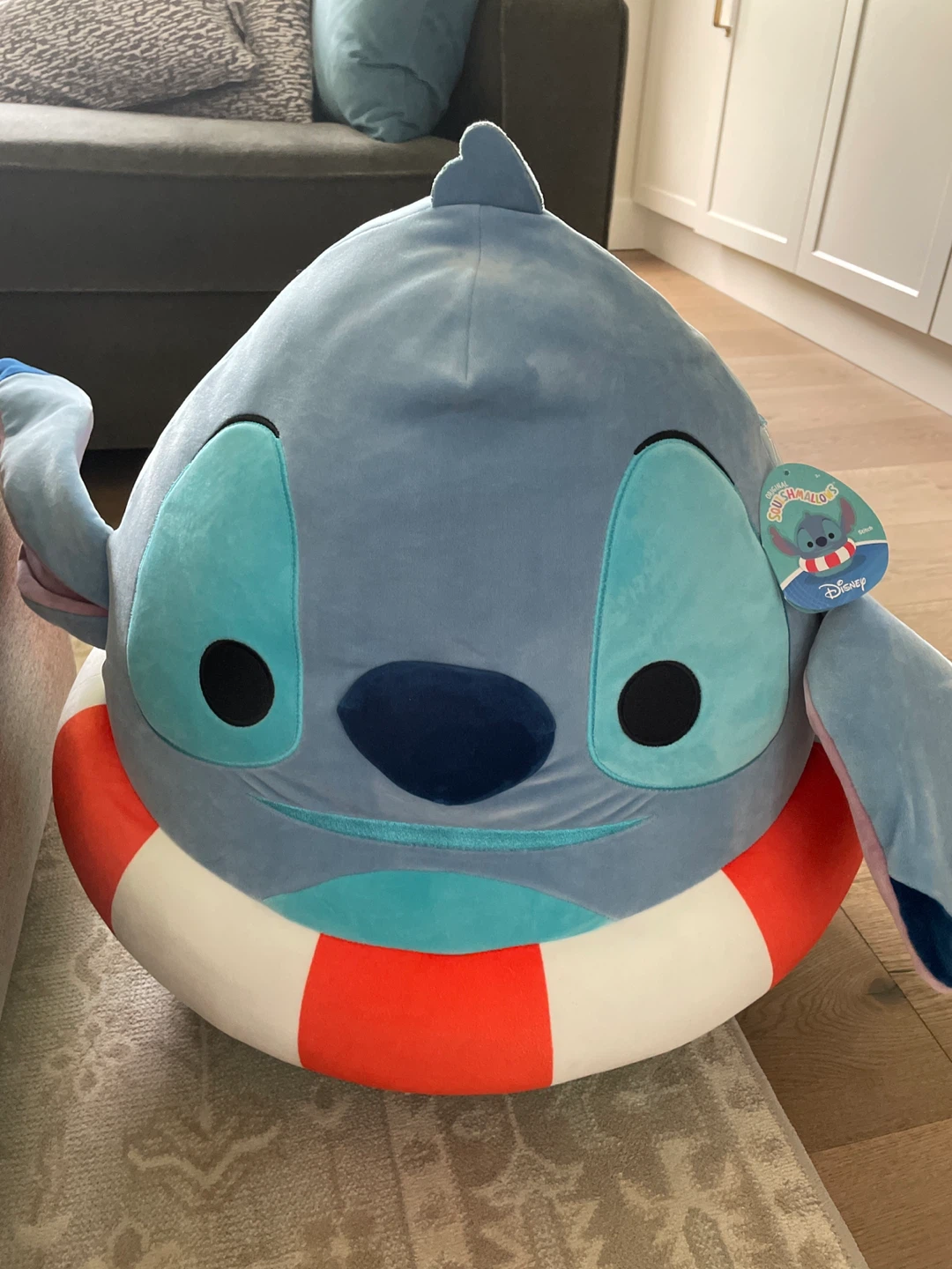 Squishmallows Stitch Plush Toy with Life Ring