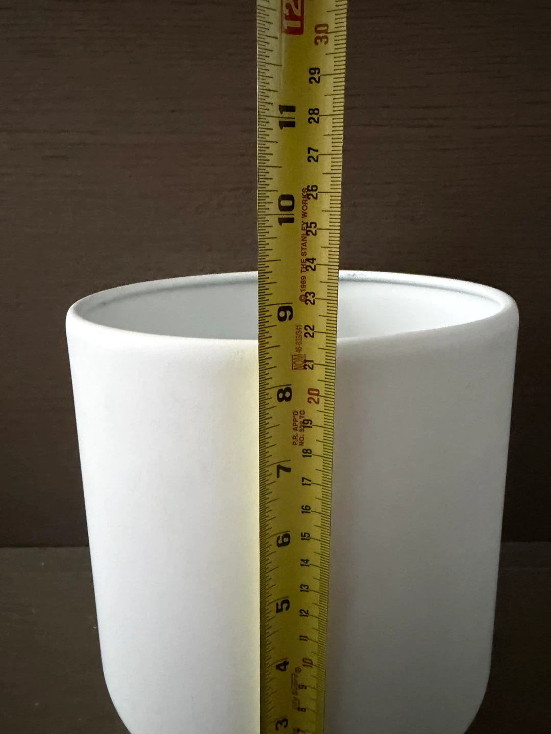 White Metal Cylinder Planter Pot - photo 2