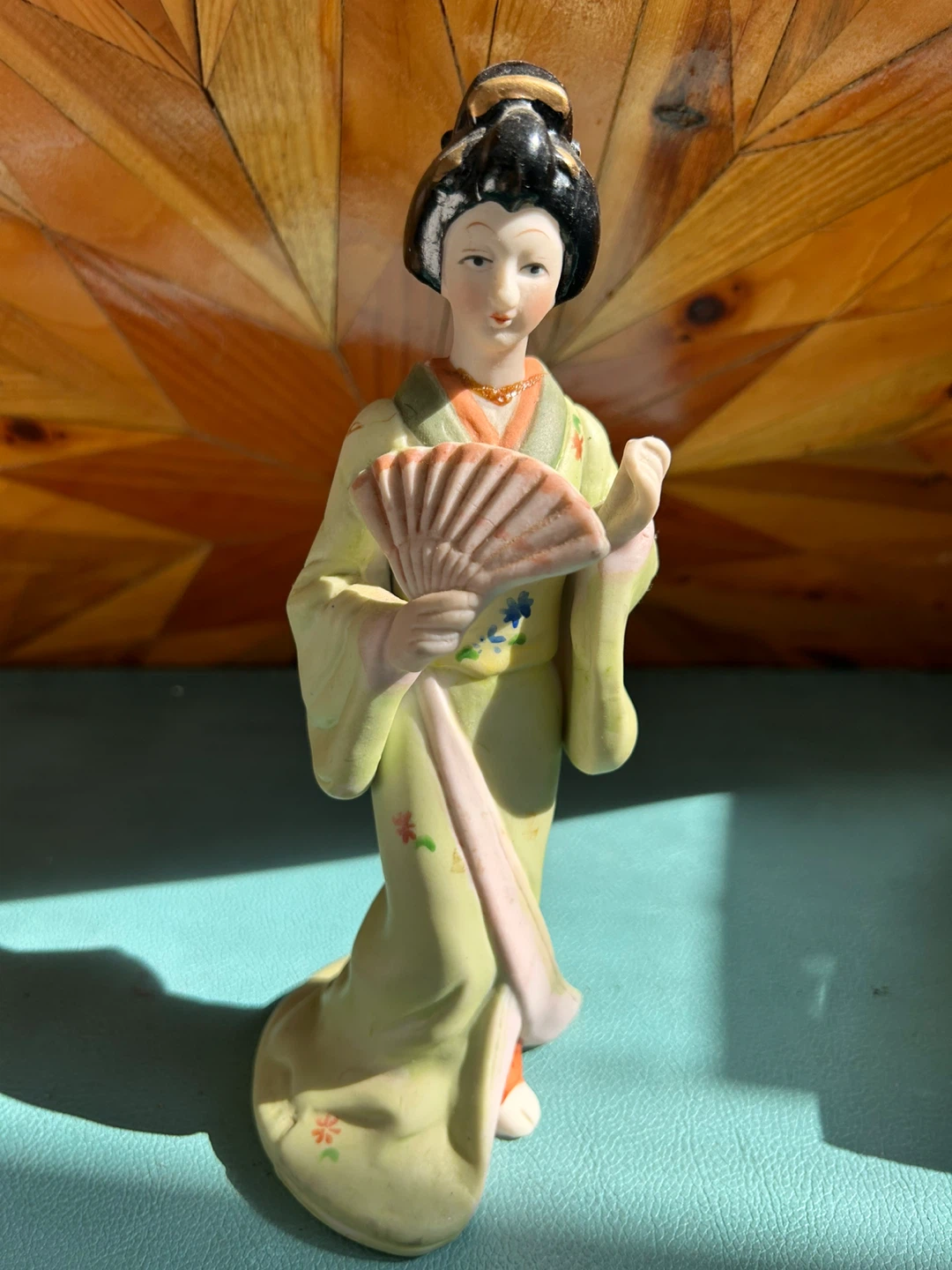 Ceramic Geisha Figurine with Fan